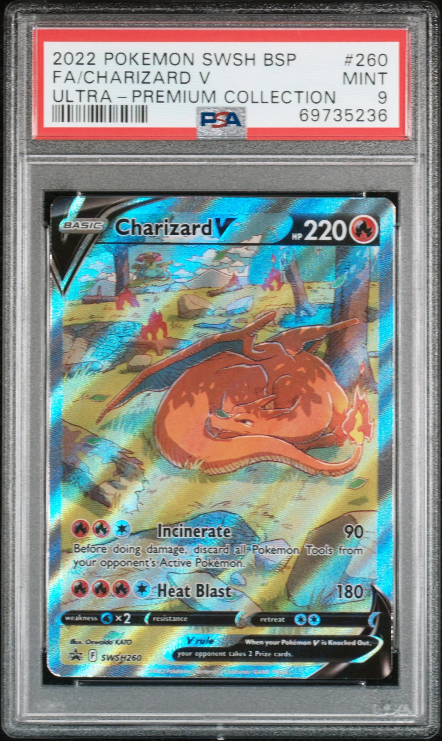 2022 Pokmon Sword Shield Charizard V Black Star Promo PSA 9