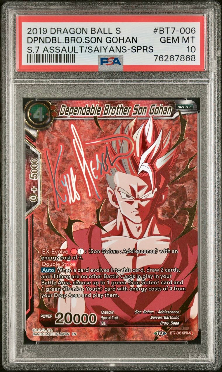 PSA 10 - Dpndbl Bro, Son Gohan BT7-006 SPR-S Assault of the Saiyans - DBS