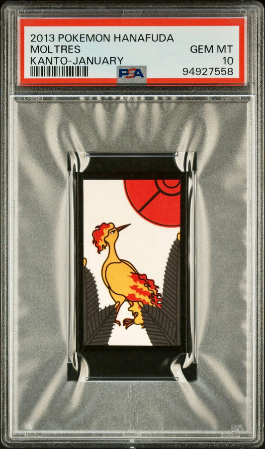 PSA 10 - Moltres 2013 Hanafuda Kanto January - Pokemon