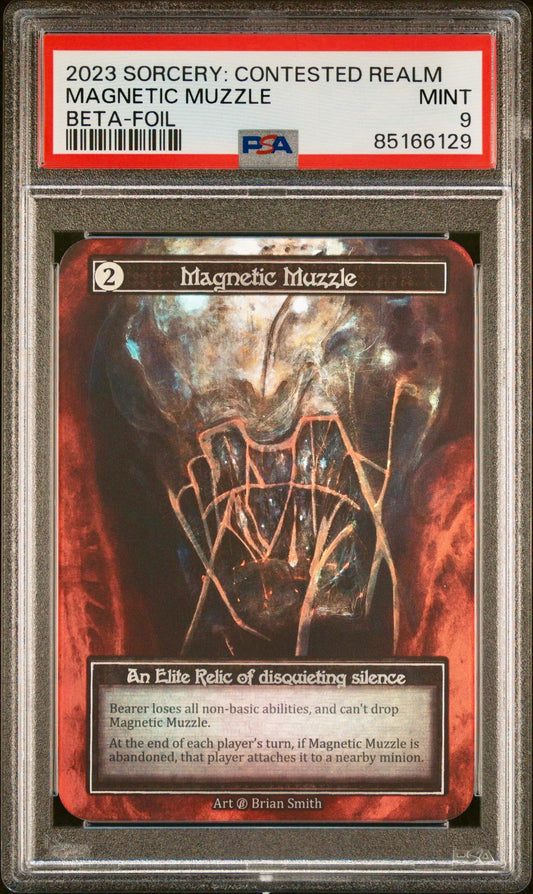 PSA 9 - Magnetic Muzzle (Elite Foil) Beta - Sorcery