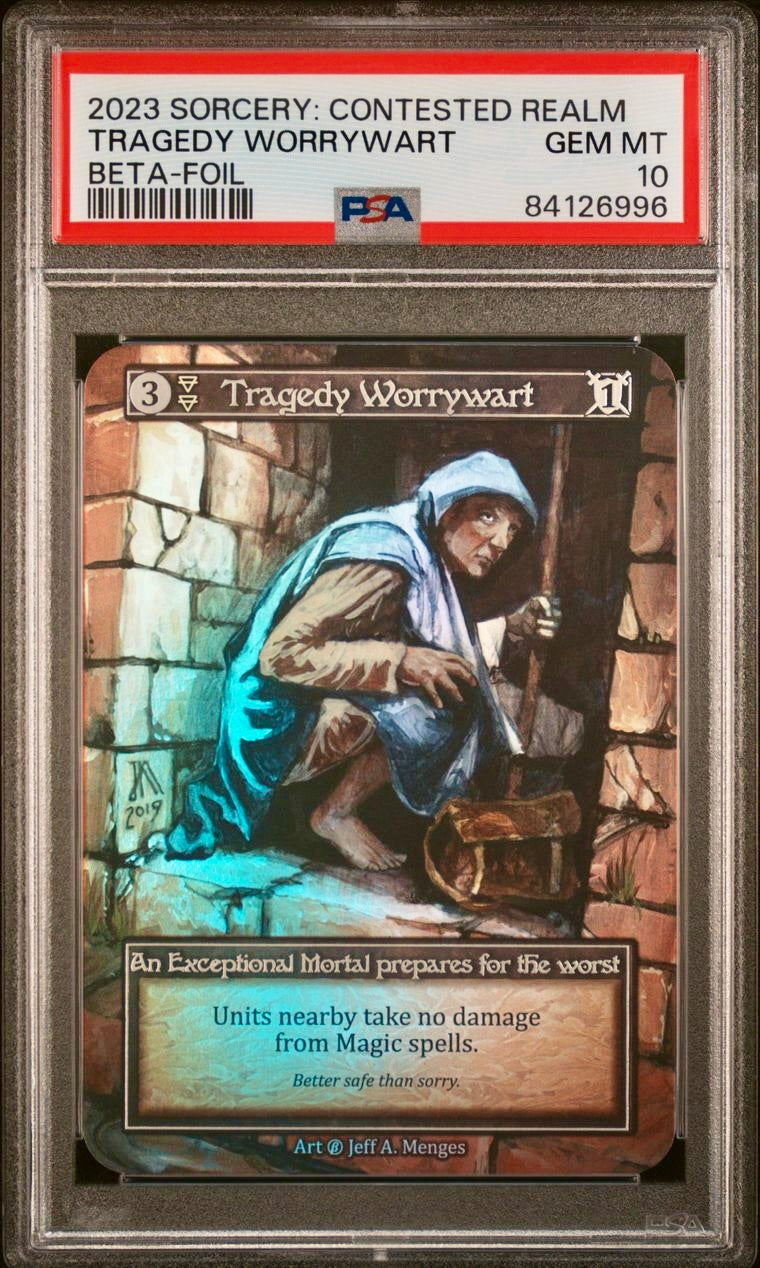 PSA 10 - Tragedy Worrywart (Exceptional Foil) Beta - Sorcery