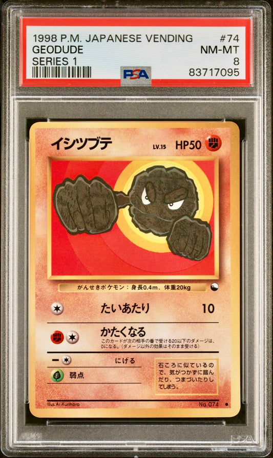 PSA 8 - Geodude #74 Japanese Vending Series 1 - Pokemon