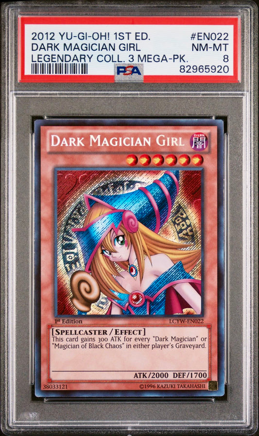 PSA 8 - Dark Magician Girl LCYW-EN022 1st Edition - Yu-Gi-Oh!