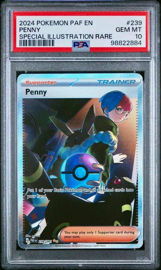 PSA 10 - Penny SIR 239/091 SV Paldean Fates - Pokemon