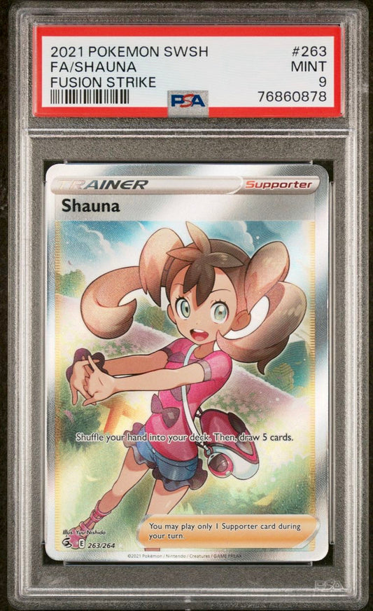 PSA 9 - Shauna 263/264 SWSH Fusion Strike - Pokemon