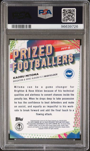 PSA 9 - Kaoru Mitoma 2023-24 PFF6 Topps Prized Footballer Black/Red - Football