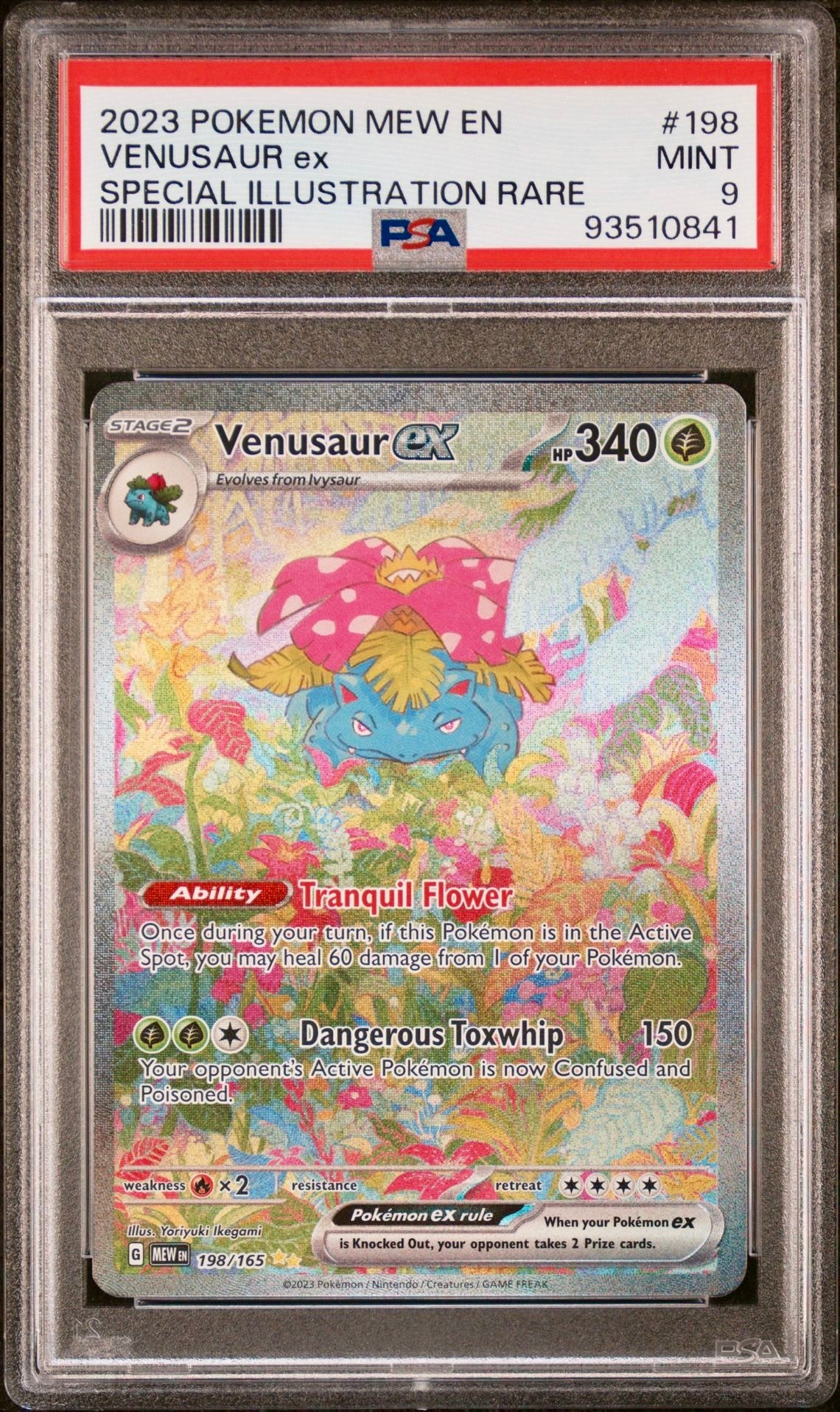 PSA 9 - Venusaur ex SIR 198/165 English 151 - Pokemon