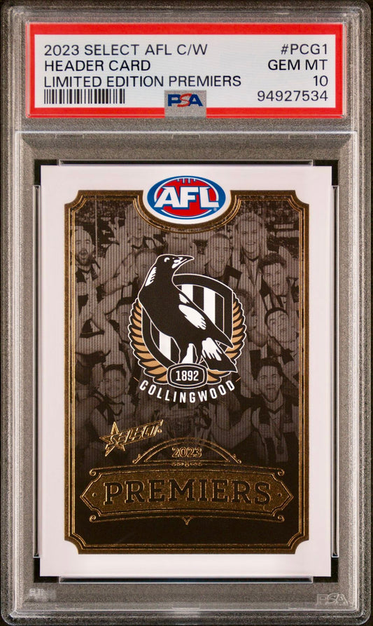 PSA 10 - Collingwood Team List #PCG01 2023 SELECT AFL Premier Series