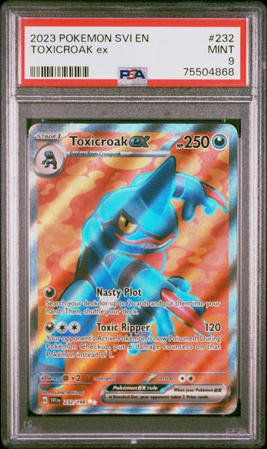 PSA 9 - Toxicroak ex 232/198 SV1 EN - Pokemon