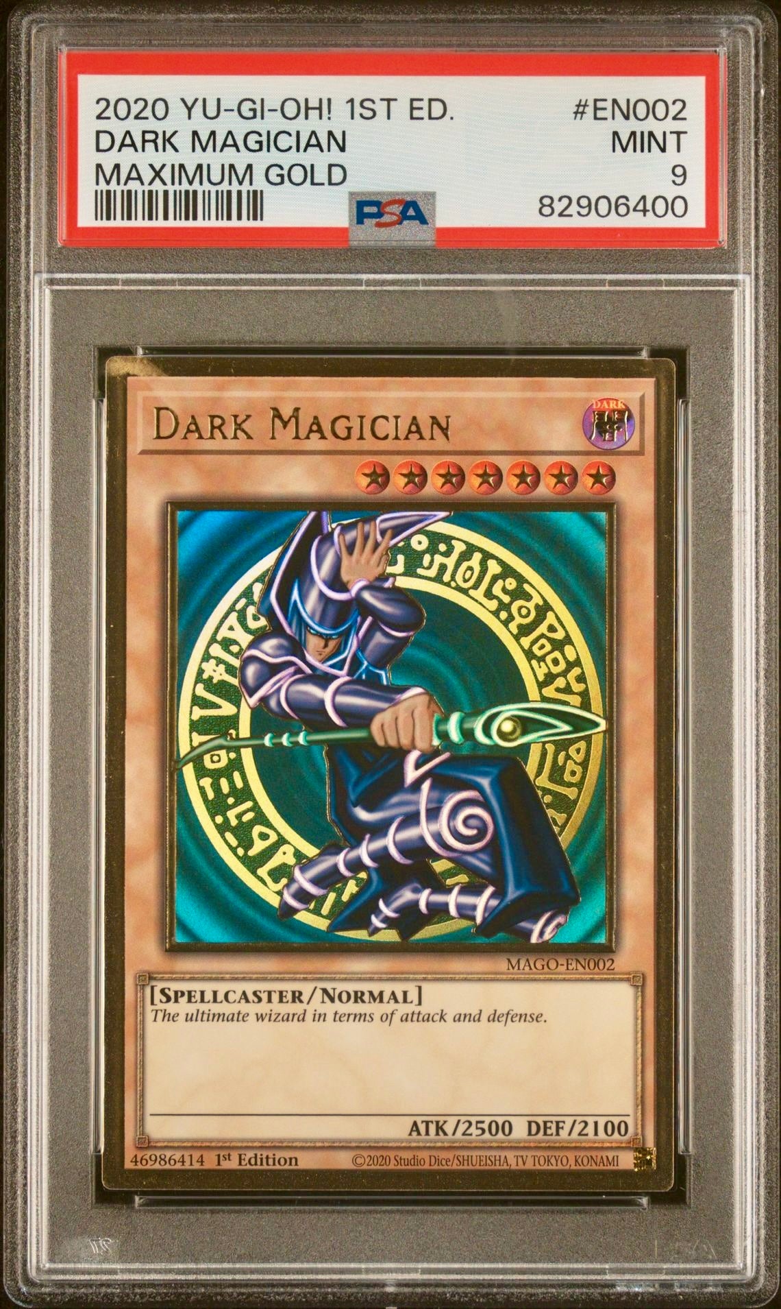 PSA 9 - Dark Magician MAGO-EN002 1st Edition - Yu-Gi-Oh!