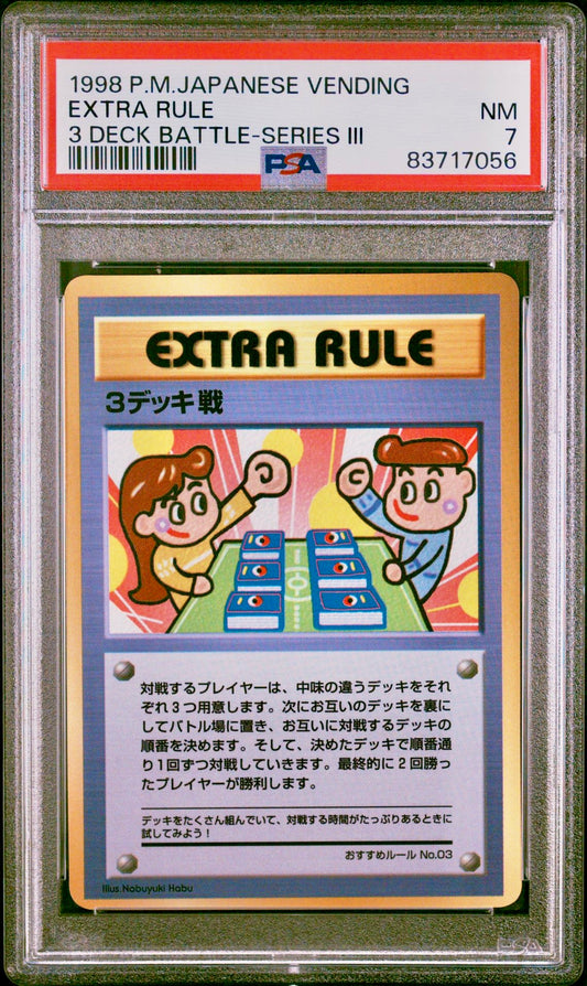 PSA 7 - Extra Rule 3 Deck Battle Japanese Vending Series 3 - Pokemon