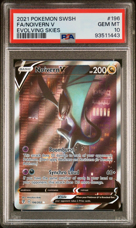 PSA 10 - Noivern V 196/203 SWSH Evolving Skies - Pokemon