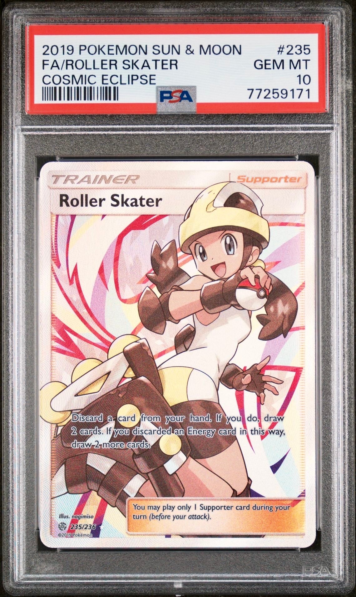 PSA 10 - Rollerskater 235/236 S&M Cosmic Eclipse - Pokemon