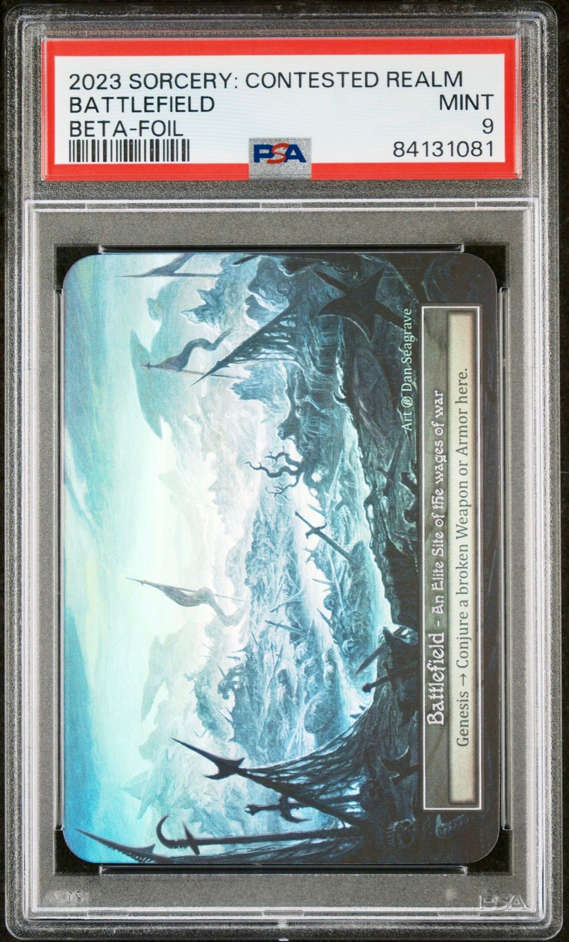 PSA 9 - Battlefield (Elite Foil) Beta - Sorcery