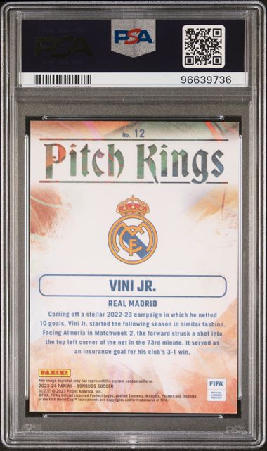 PSA 9 - Vini Jr. 03/10 23/24 Donruss Pitch Kings #12 Gold