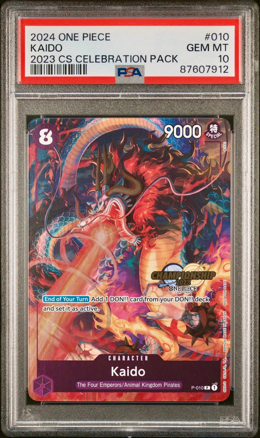 PSA 10 - Kaido P-010 2023 Championship Pack - One Piece