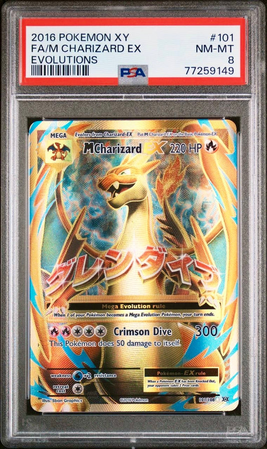 PSA 8 - M Charizard EX 101/108 XY Evolutions - Pokemon