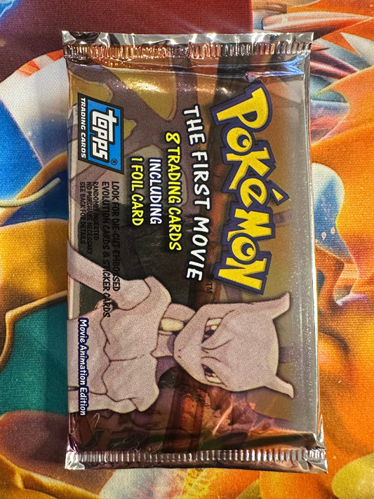 Pokemon TOPPS: The First Movie Animation Edt Blue Logo Pack - Sealed