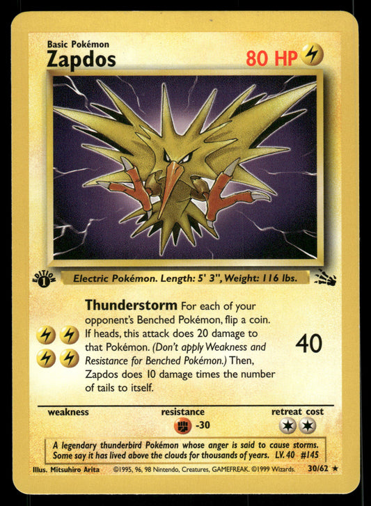 Zapdos 30/62 Fossil 1st Edition Pokemon [PL]