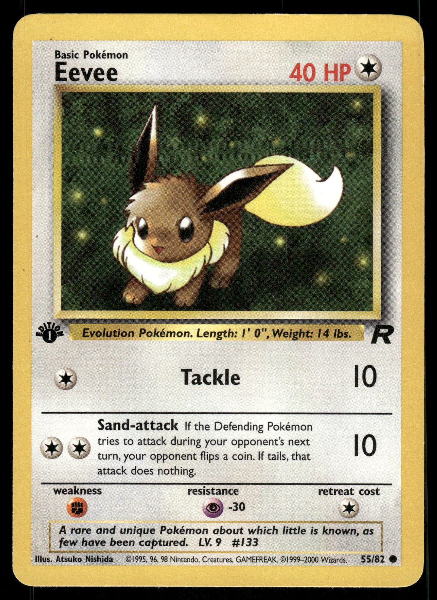 Eevee 55/82 WOTC Team Rocket 1st Edition Pokemon [PL] (1)