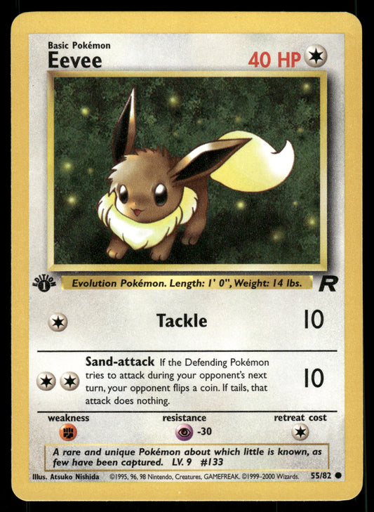 Eevee 55/82 WOTC Team Rocket 1st Edition Pokemon [PL] (2)