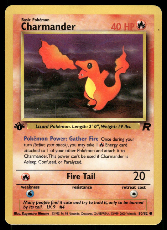 Charmander 50/82 WOTC Team Rocket 1st Edition Pokemon [PL] (2)