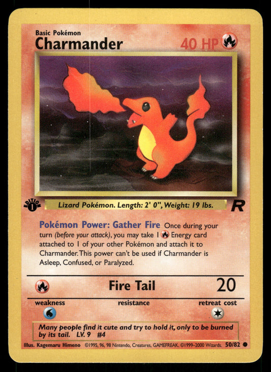 Charmander 50/82 WOTC Team Rocket 1st Edition Pokemon [PL] (3)