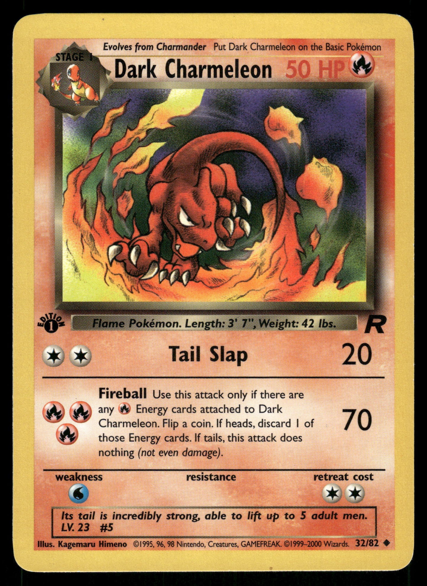 Dark Charmeleon 32/82 WOTC Team Rocket 1st Edition Pokemon [PL] (1)