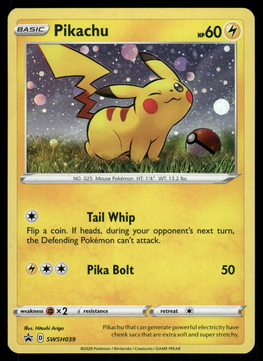 Pikachu Holo SWSH039 Black Star Promo Pokemon [NM]