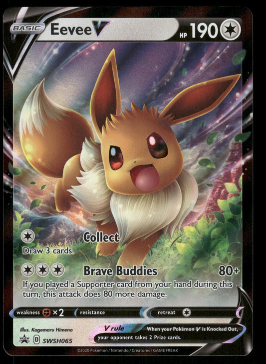 Eevee V SWSH065 Black Star Promo Pokemon [NM]