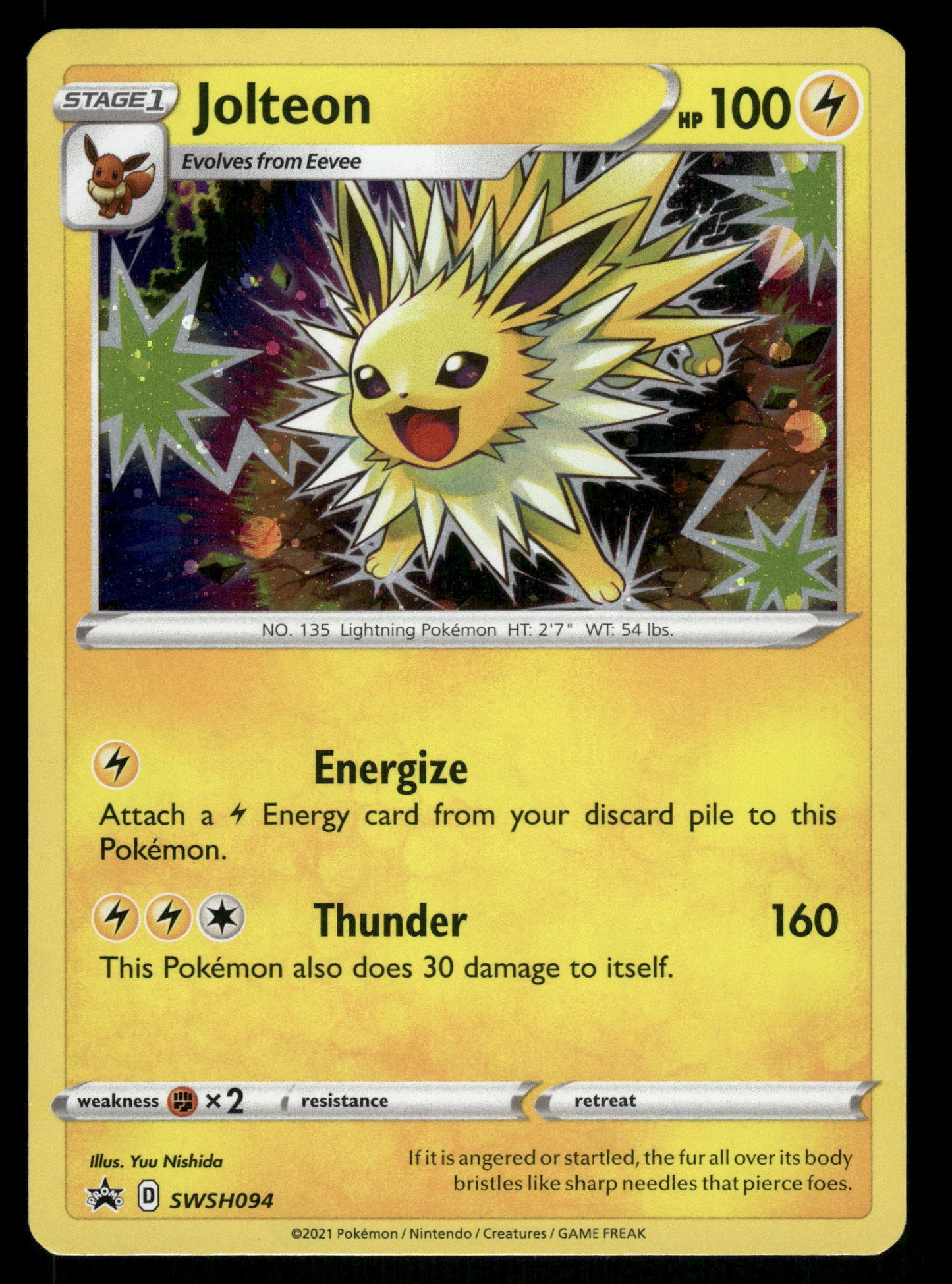 Jolteon Holo SWSH094 Black Star Promo Pokemon [PL]