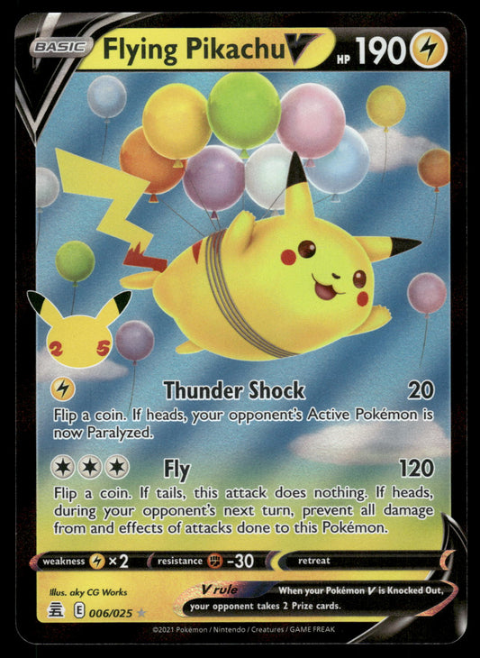 Flying Pikachu V 006/025 SWSH Celebrations Pokemon [NM]