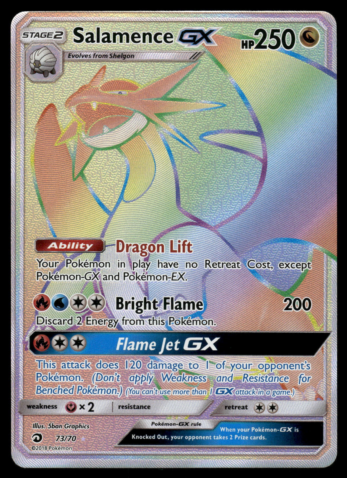 Salamence GX 73/70 (OC) S&M Dragon Magesty Pokemon [NM]