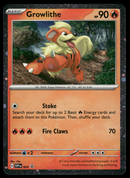 Growlithe Holo SVP024 Scarlett Violet Black Star Promo Pokemon [NM] (4)