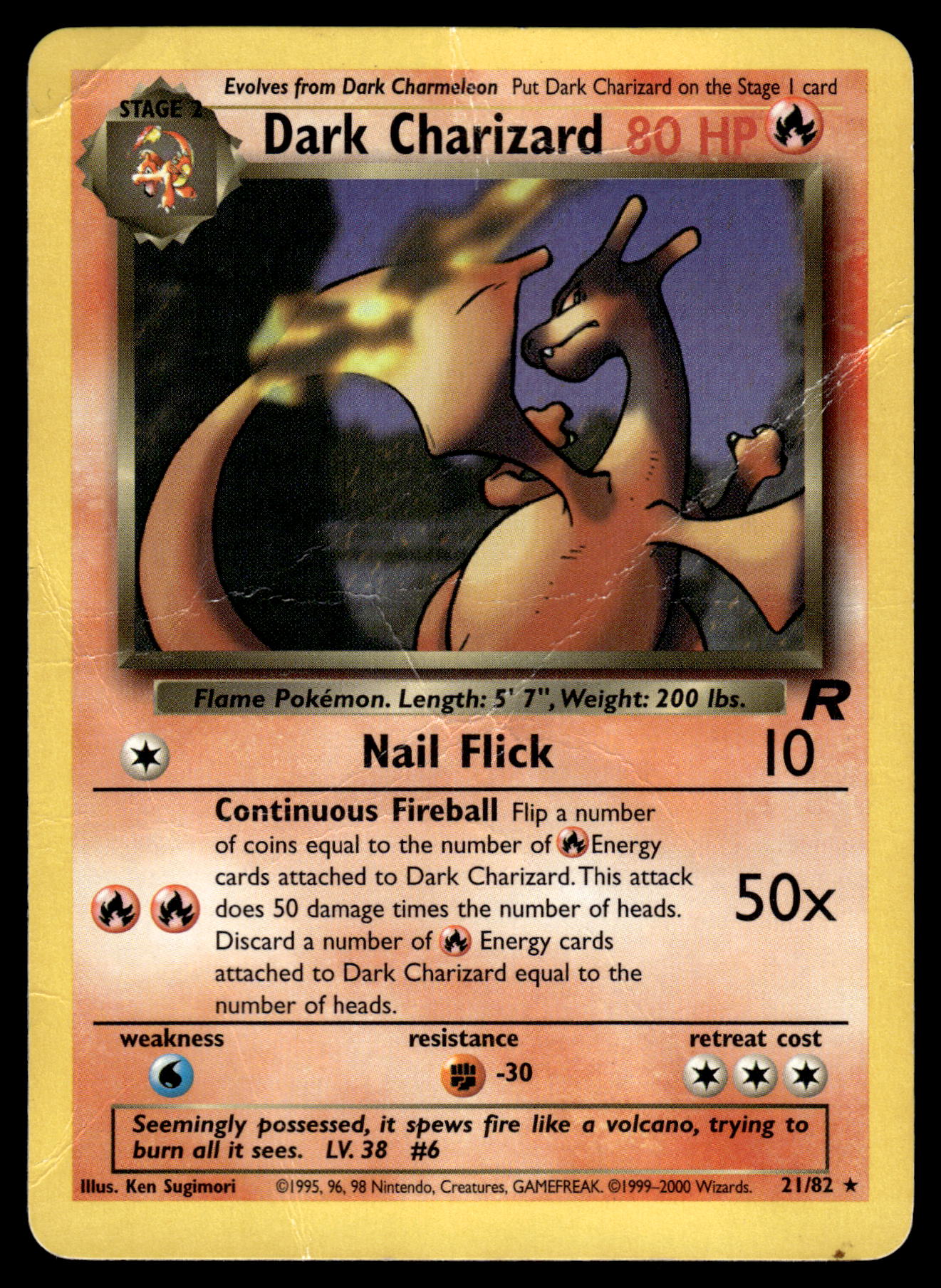 Dark Charizard 21/82 WOTC Rocket Pokemon [DMG]