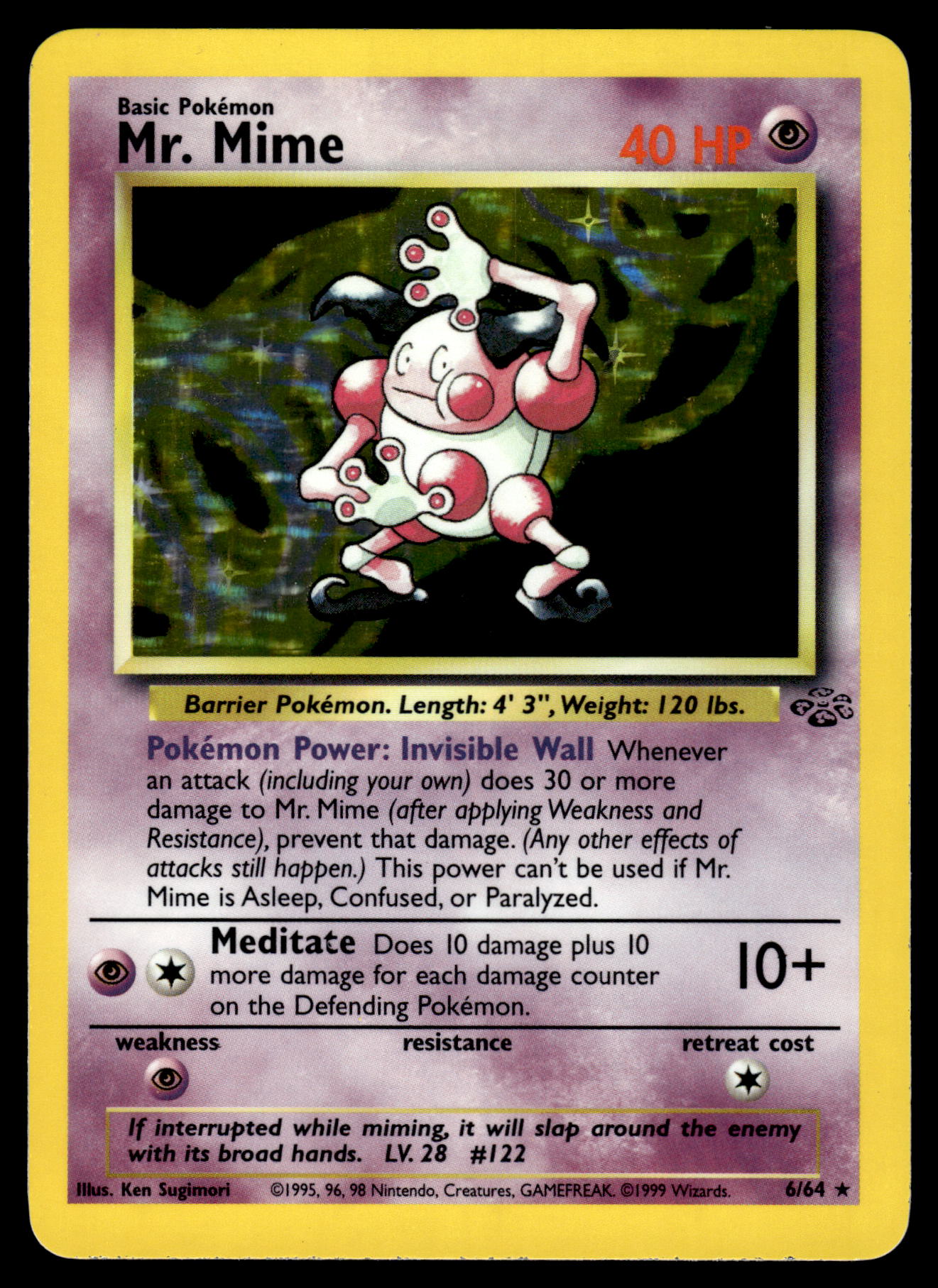 Mr. Mime Holo 6/64 WOTC Jungle Pokemon [PL]