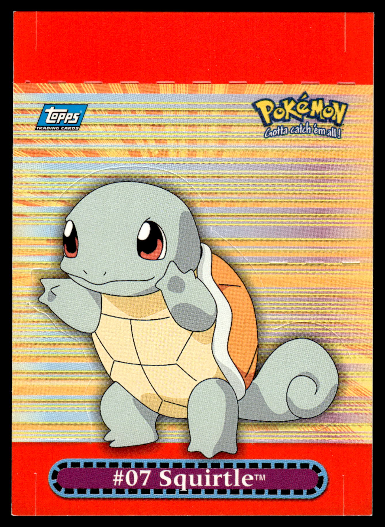 Squirtle #07 POP-UP 10 of 10 TOPPS TV Animation Pokemon [PL]