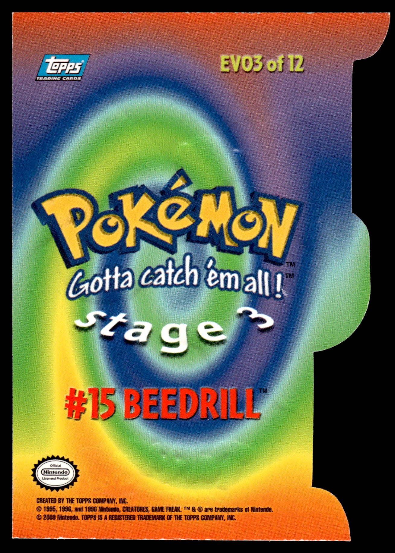 Beedrill #15 EVO3 of 12 TOPPS Pokemon [PL]