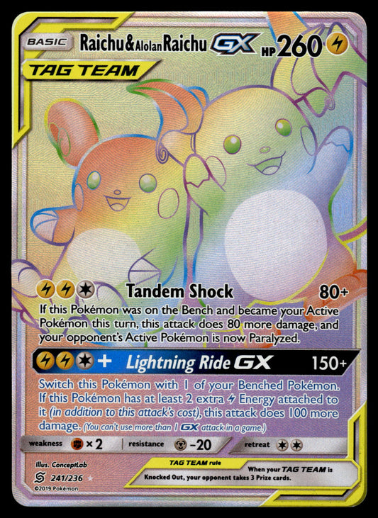 Raichu & Alolan Raichu GX 241/236 SM Unified Minds Pokemon [PL]