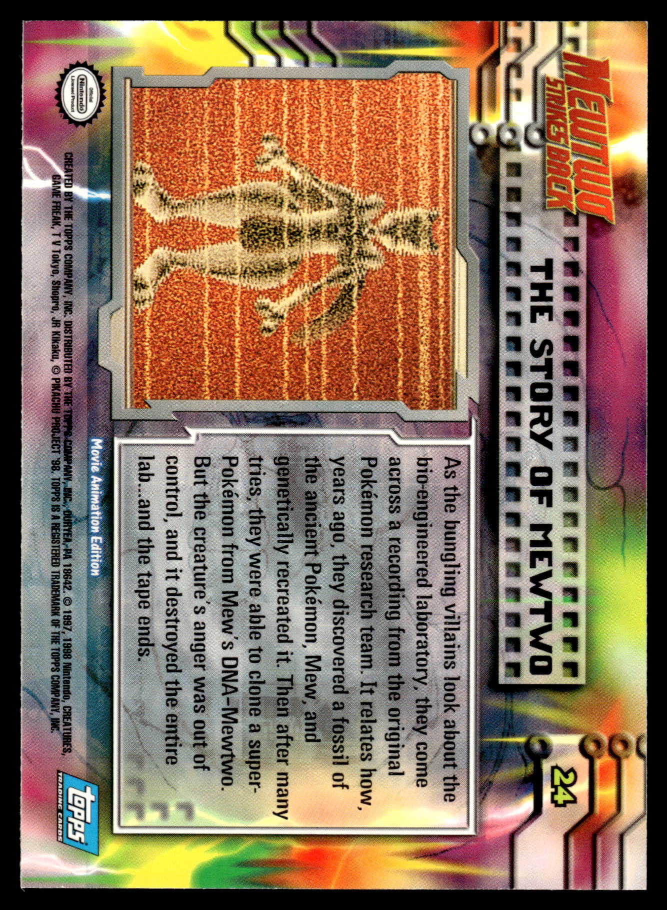 Story of Mewtwo #24 TOPPS Mewtwo Strikes Back Movie Pokemon [NM]