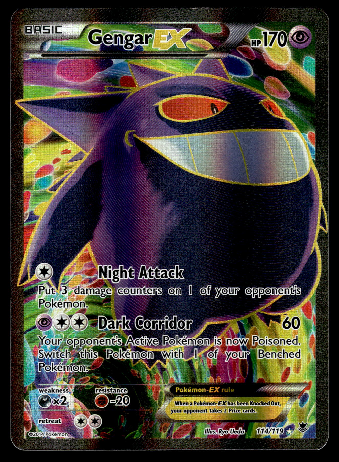 Gengar EX 114/119 XY Phantom Forces Pokemon [NM]