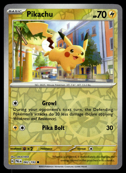 Pikachu Reverse Holo 062/193 SV Paldea Evolved Pokemon [NM]