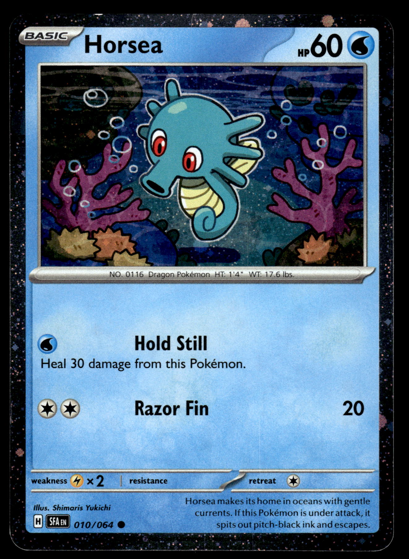 Horsea Cosmos Holo 010/064 SV Shrouded Fable Pokemon [NM]