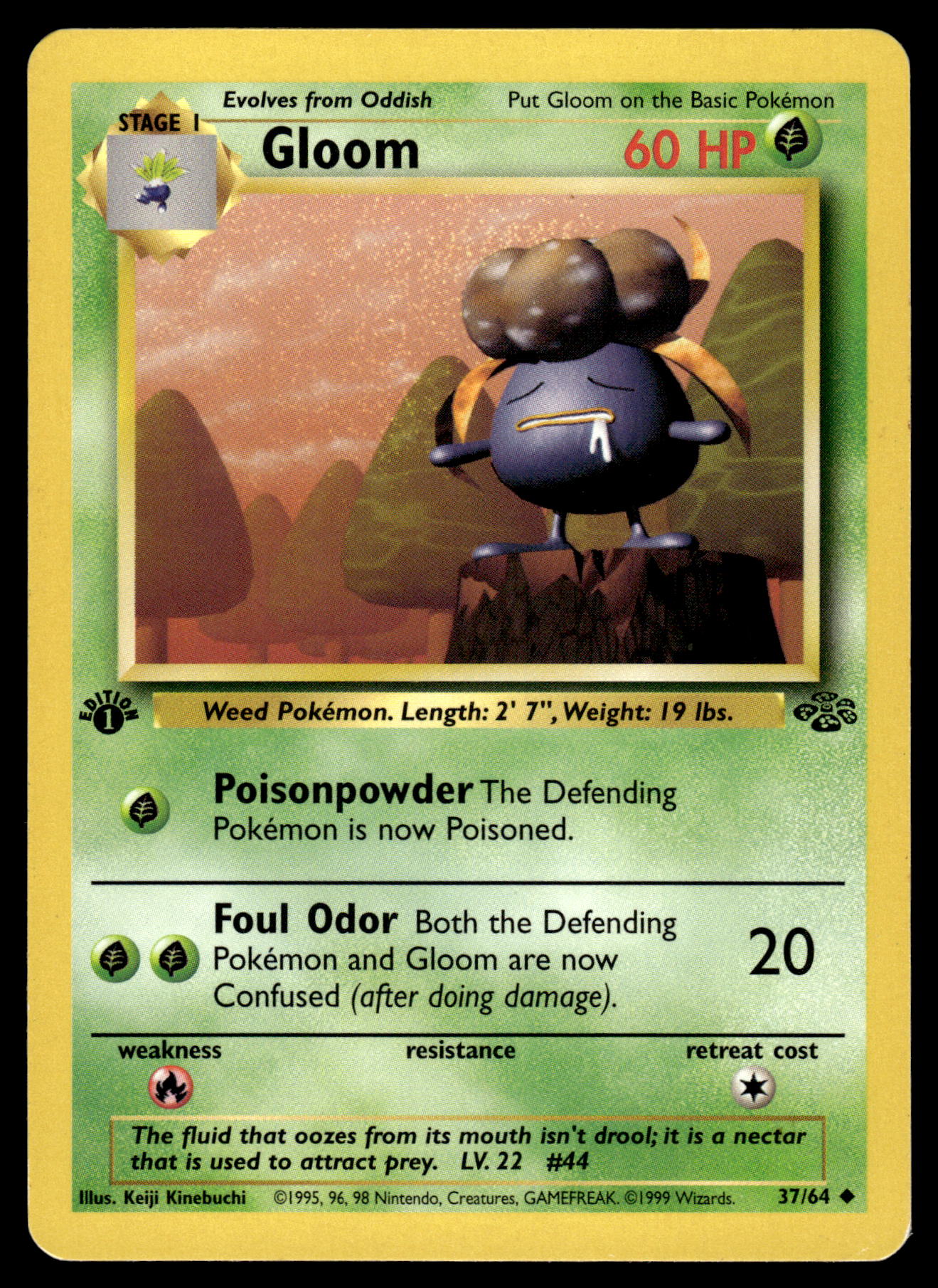 Gloom 37/64 WOTC Jungle 1st Edition Pokemon [PL]