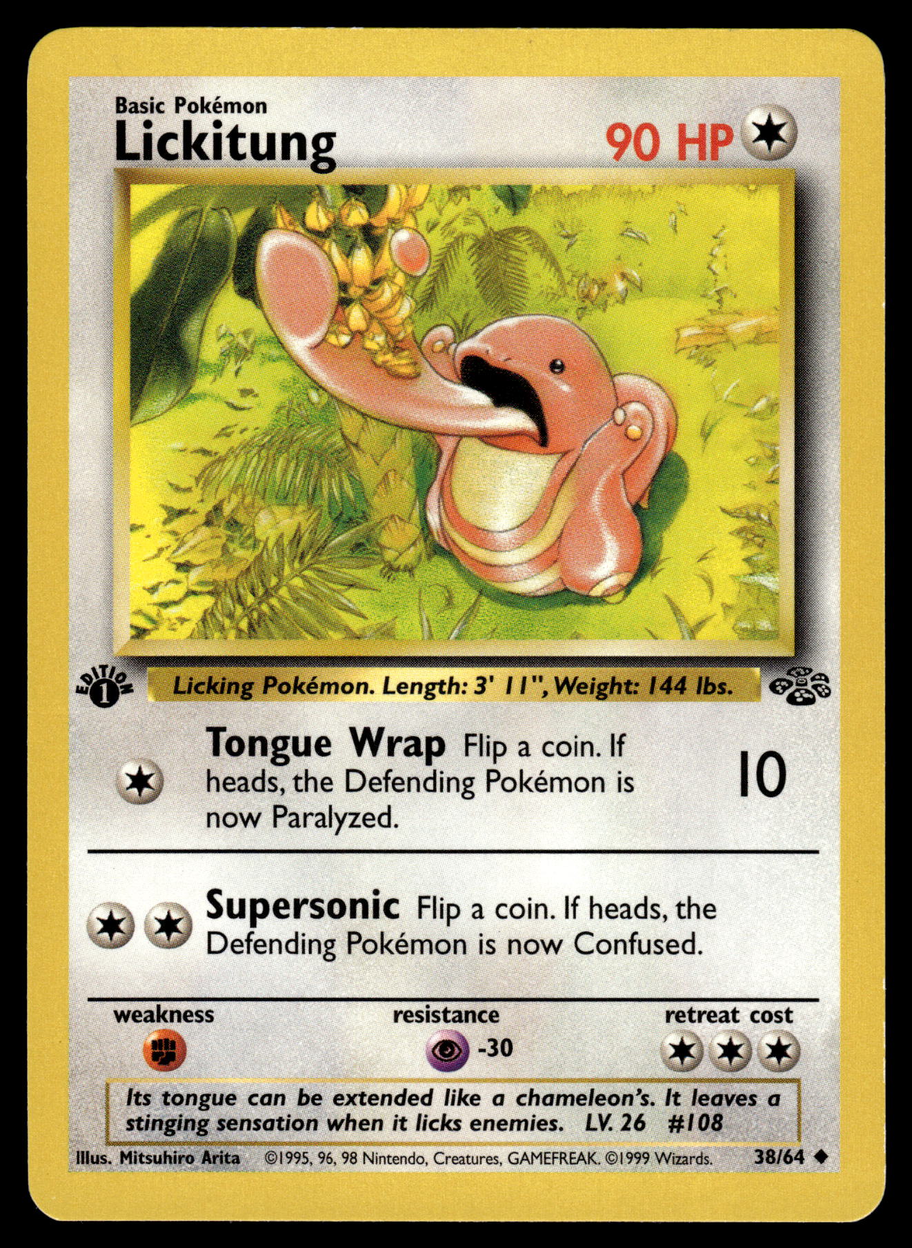 Lickitung 38/64 WOTC Jungle 1st Edition Pokemon [NM]