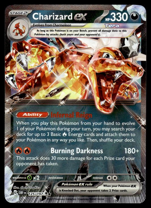 Charizard ex 125/197 SV Obsidian Flames Pokemon [NM]