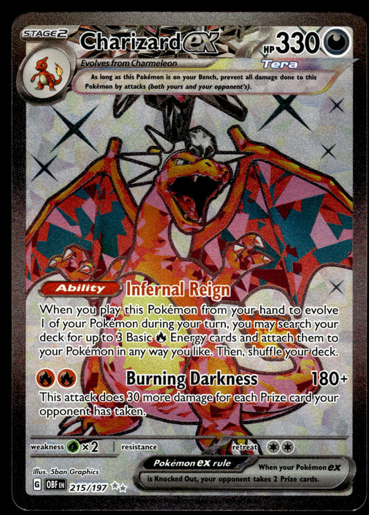 Charizard ex 215/197 SV Obsidian Flames Pokemon [NM]