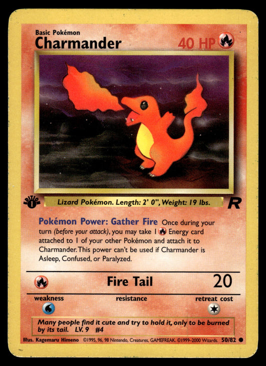 Chamander 50/82 WOTC Team Rocket 1st Edition Pokemon [PL] (4)