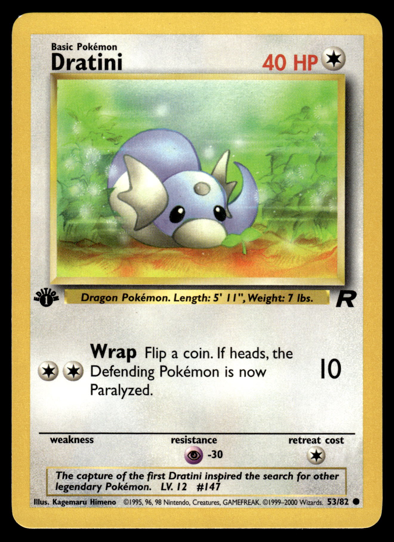 Dratini 53/82 WOTC Team Rocket 1st Edition Pokemon [NM]