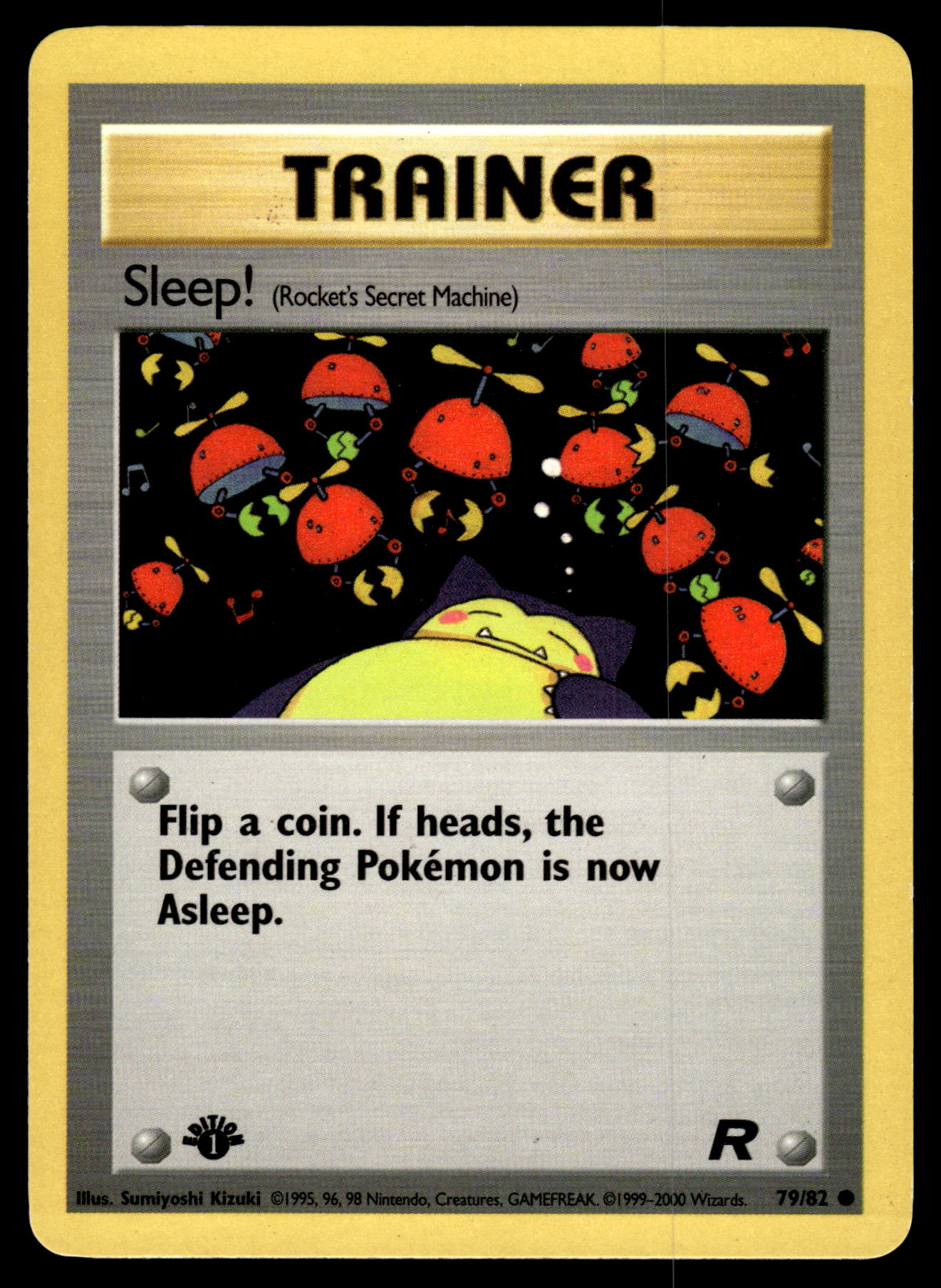 Sleep! Snorlax 79/82 WOTC Team Rocket 1st Edition Pokemon [PL]